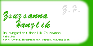 zsuzsanna hanzlik business card